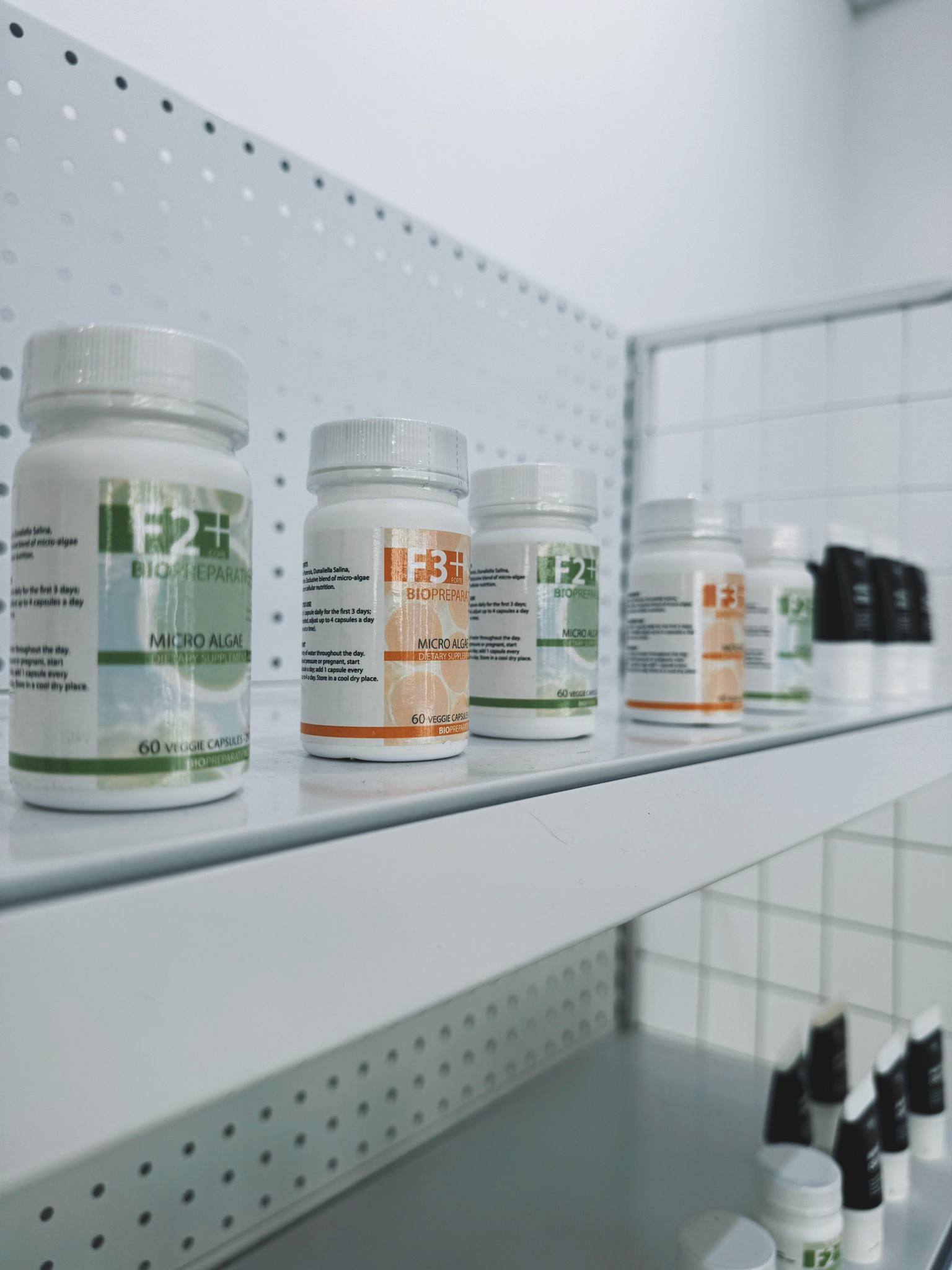 BioSuperFood micro algae supplement bottles